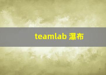 teamlab 瀑布